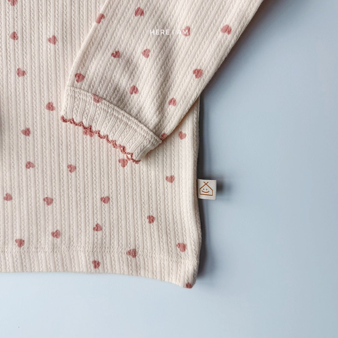 하트 아일렛 실내복 Heart Eyelet Set (2 Pieces)