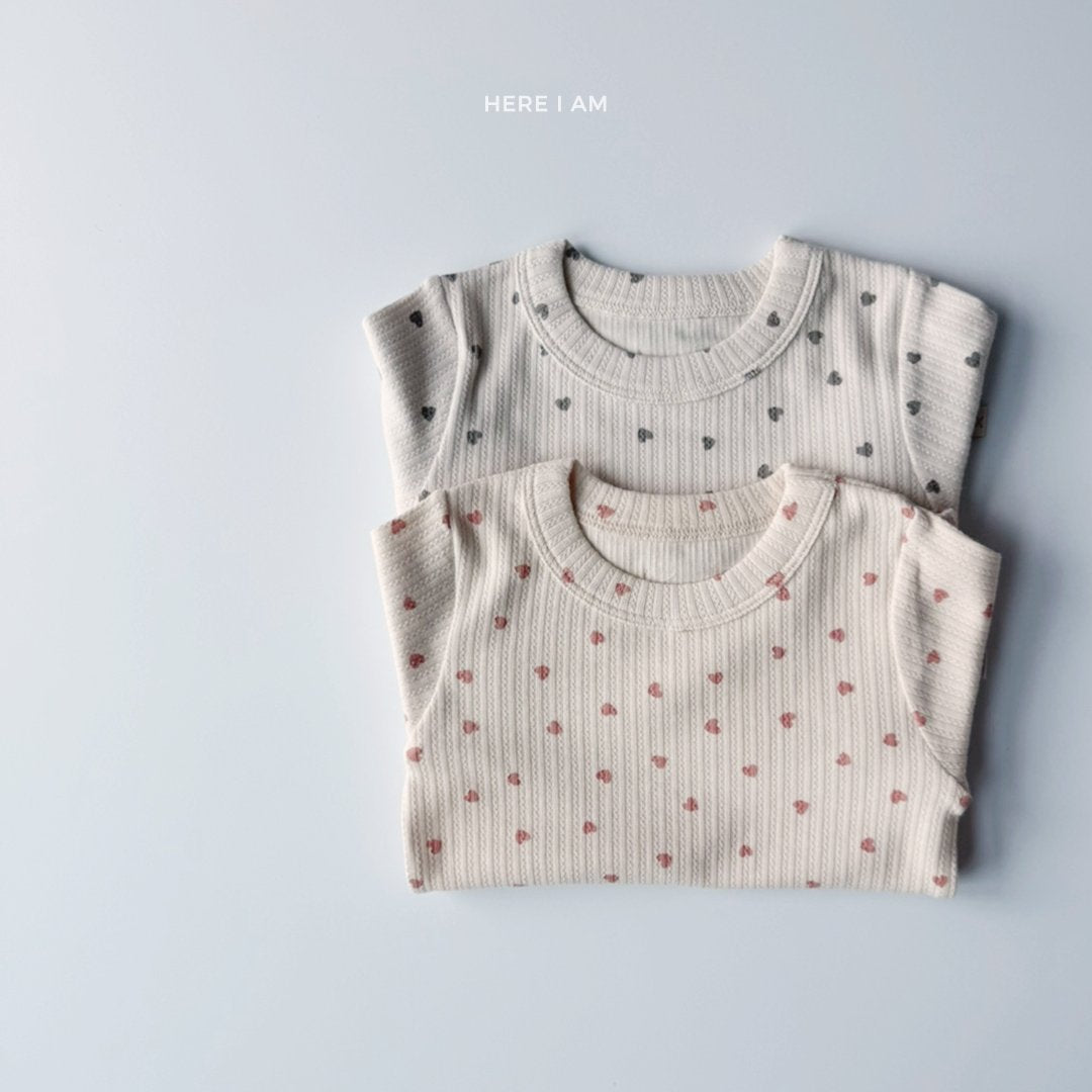 하트 아일렛 실내복 Heart Eyelet Set (2 Pieces)