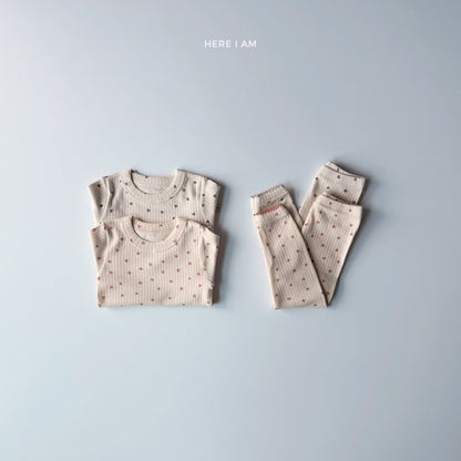 하트 아일렛 실내복 Heart Eyelet Set (2 Pieces)