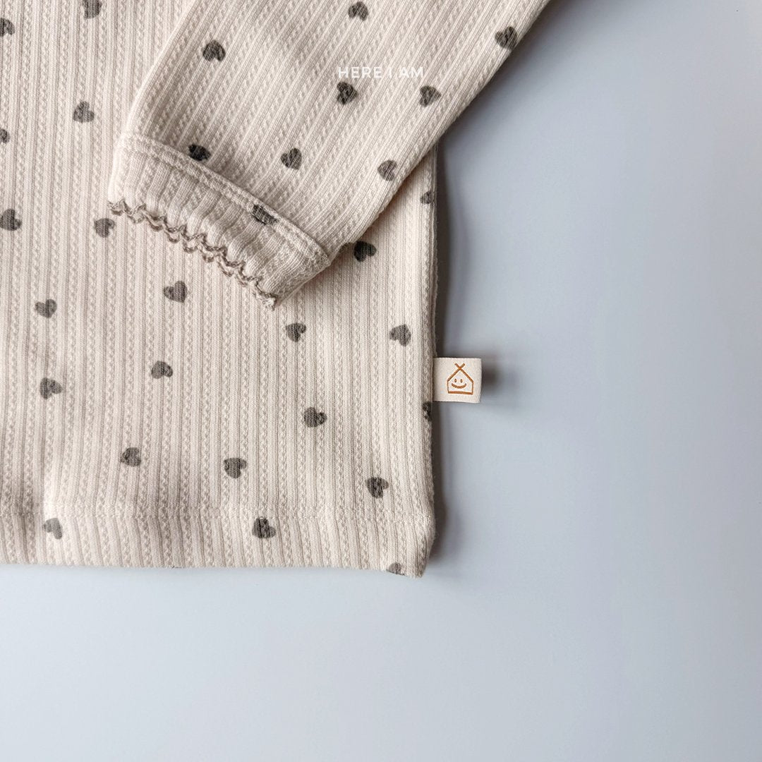 하트 아일렛 실내복 Heart Eyelet Set (2 Pieces)