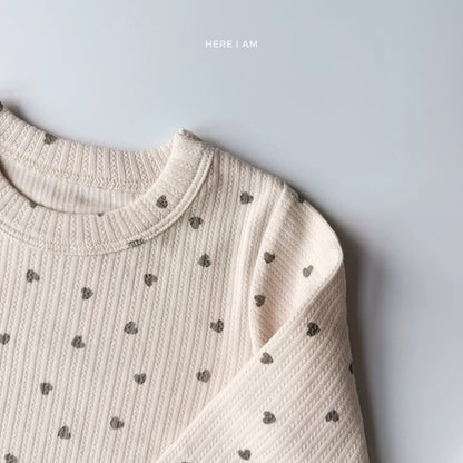 하트 아일렛 실내복 Heart Eyelet Set (2 Pieces)