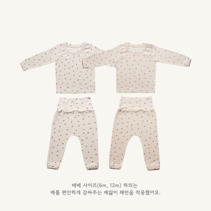하트 아일렛 실내복 Heart Eyelet Set (2 Pieces)