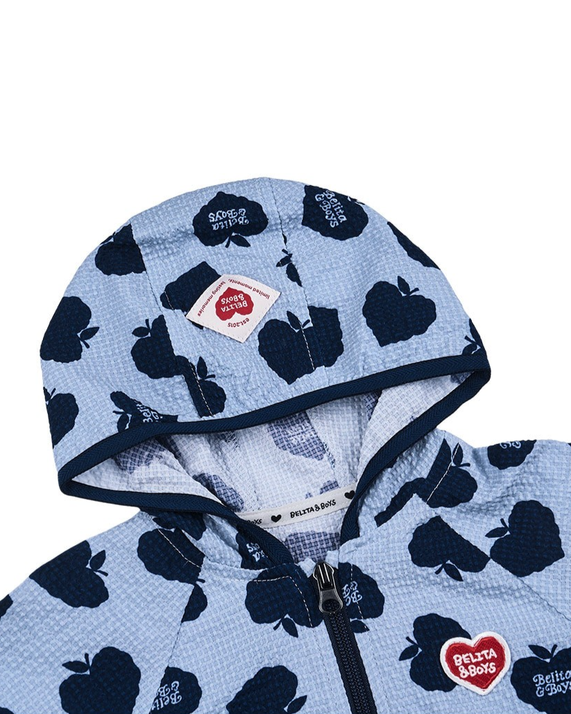 BABY Navy Bubble Apple Pattern Windbreaker