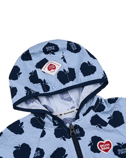 BABY Navy Bubble Apple Pattern Windbreaker