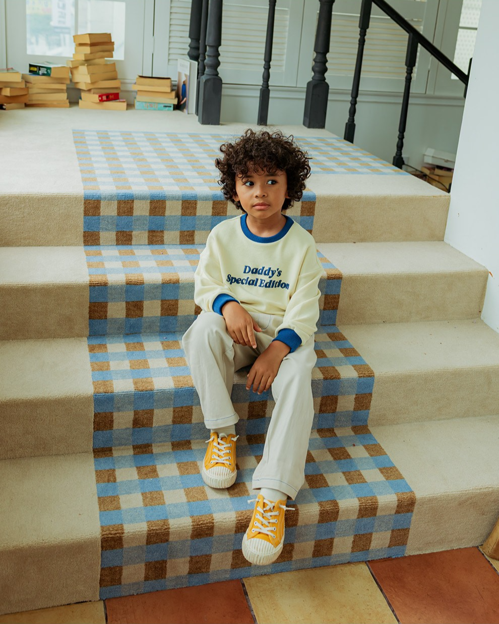 Light Beige BB Heart Woven Pants