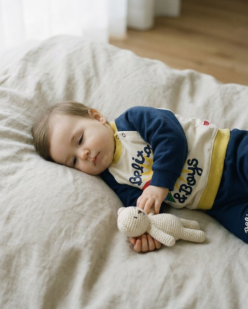 [BABY SET] Navy Sun Color Block Jogger
