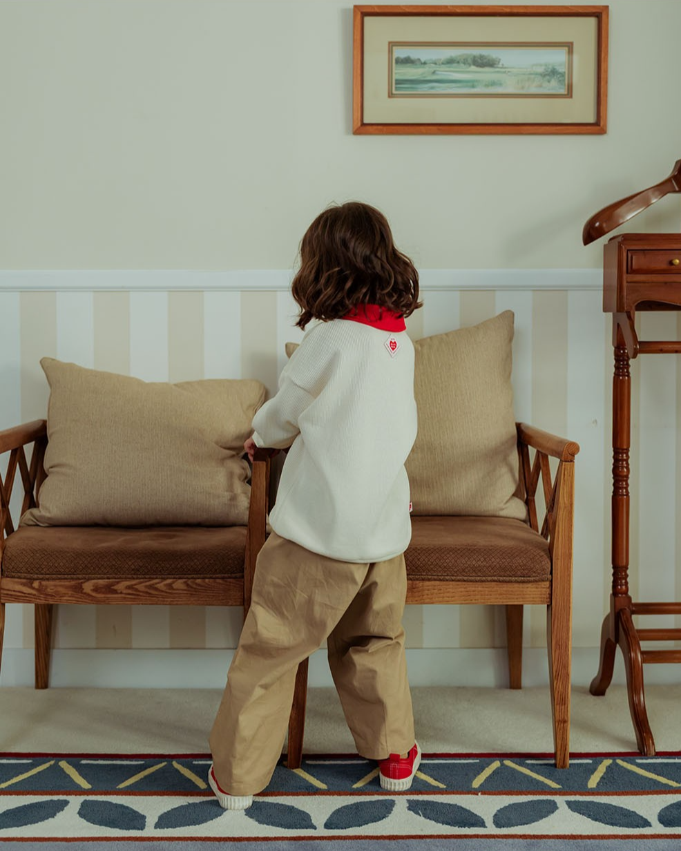 Cream Mushroom Collar Knit Sweater