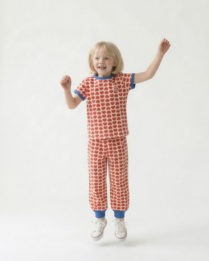 Red BB Heart Pattern One Mile Jogger