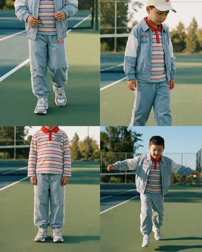 Light Blue BB Heart Color Block Jogger