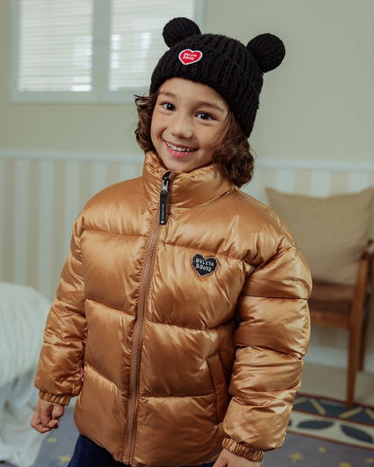 Black BB Heart Bear Beanie