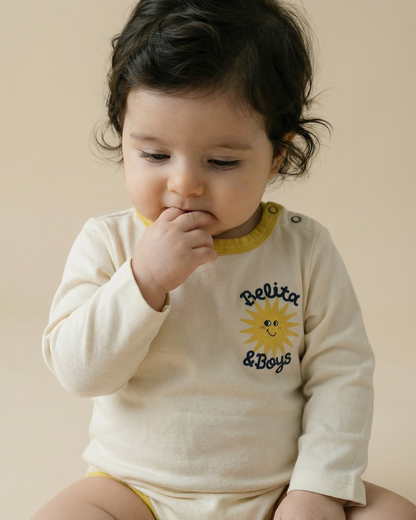BABY Cream Sun Bodysuit