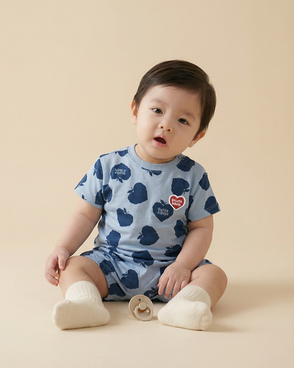 [BABY SET] Navy Bubble Apple Pattern Shorts