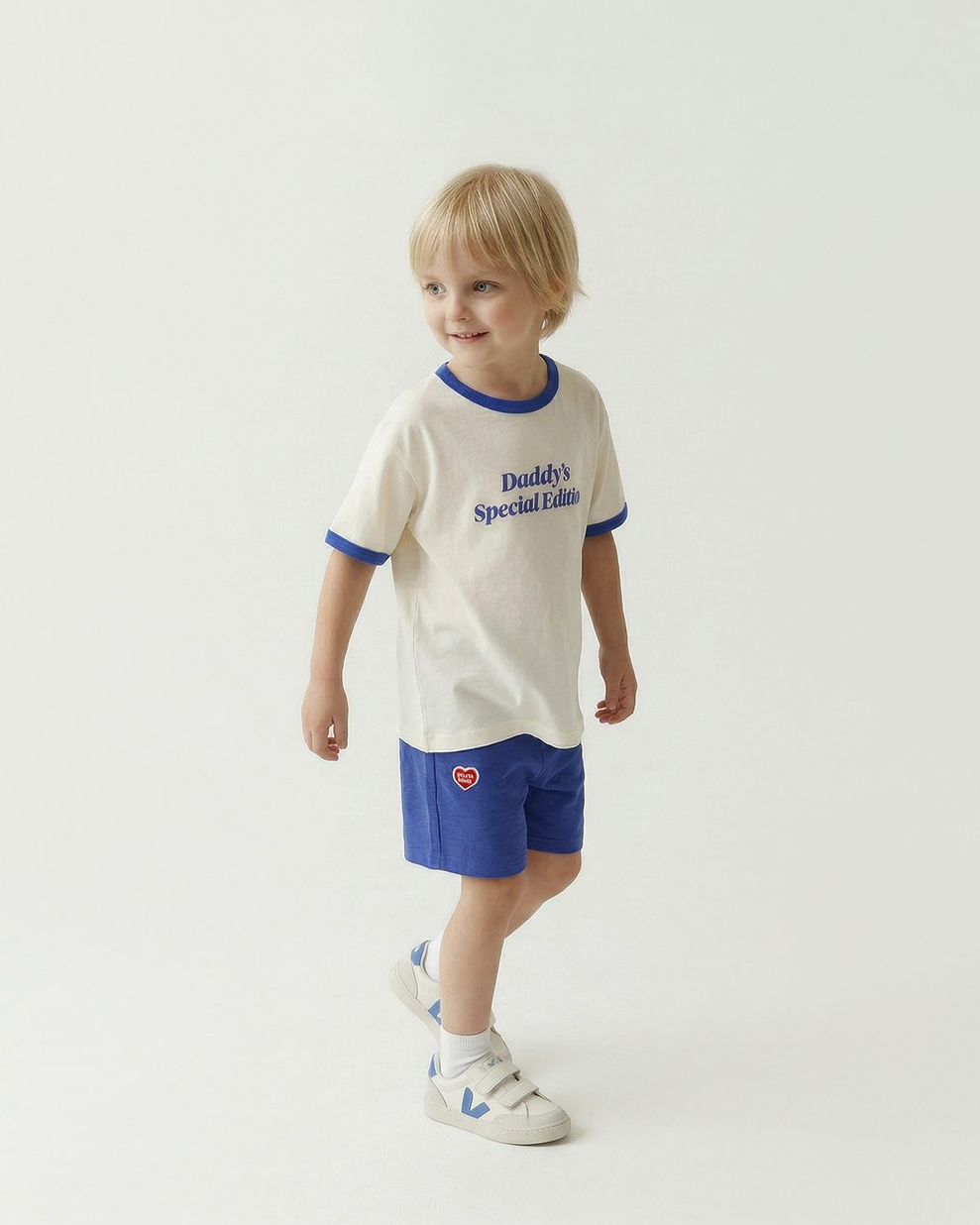 [SET] Cream Daddy Short Sleeve Tee & Shorts