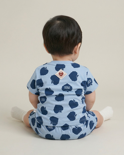 [BABY SET] Navy Bubble Apple Pattern Shorts
