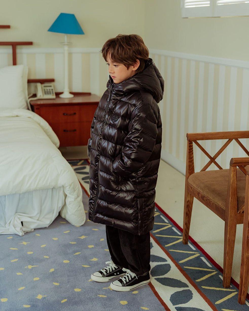 Black BB Heart Duck Down Long Jumper