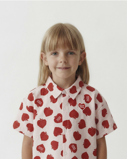 [SET] Red Bubble Apple Polysucker Shirt & Shorts