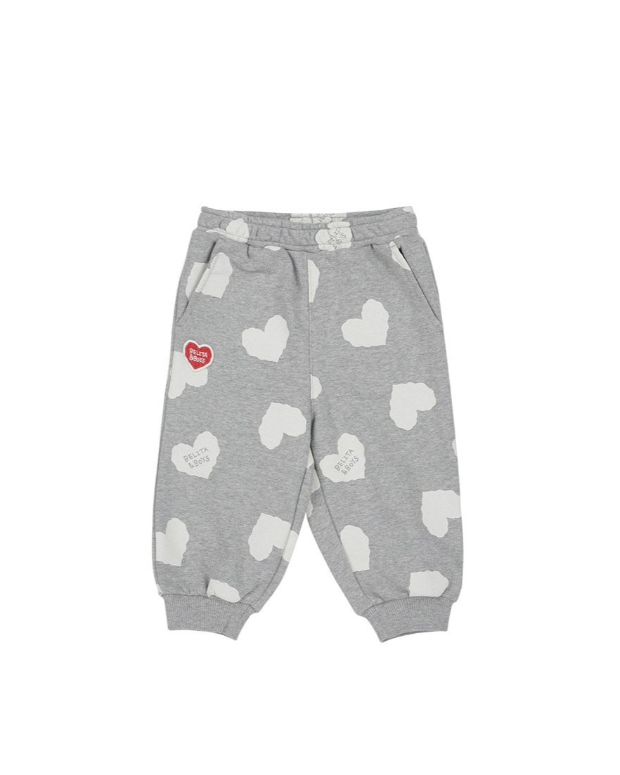 [BABY SET] Grey BB Heart Pattern Jogger