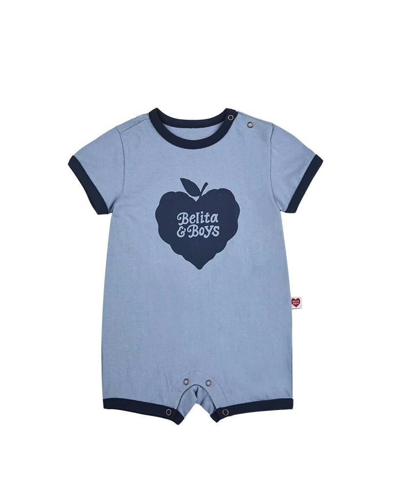 BABY Navy Bubble Apple Short Jumpsuit