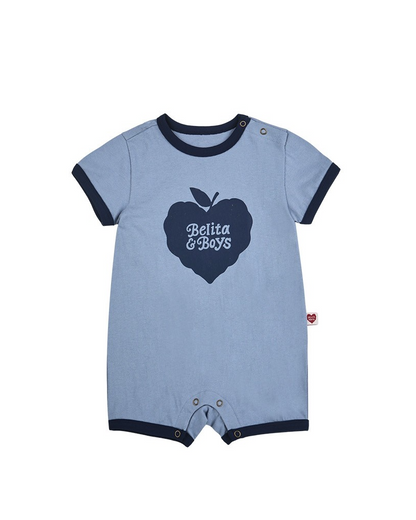 BABY Navy Bubble Apple Short Jumpsuit