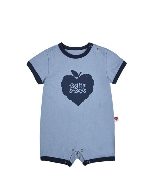 BABY Navy Bubble Apple Short Jumpsuit