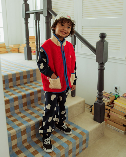 Cream BB Heart Short Beanie