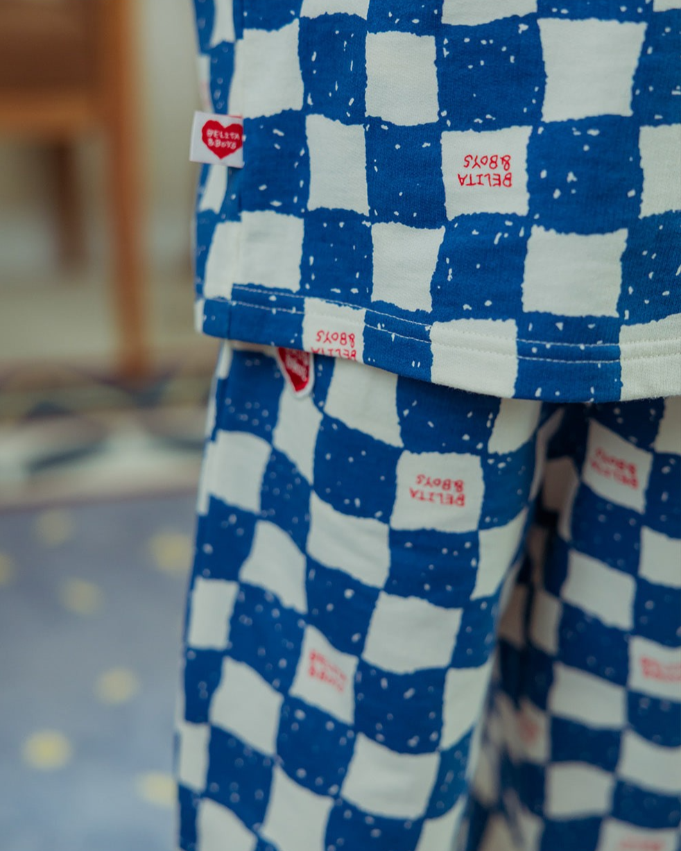 [SET] Blue Checkerboard Jogger