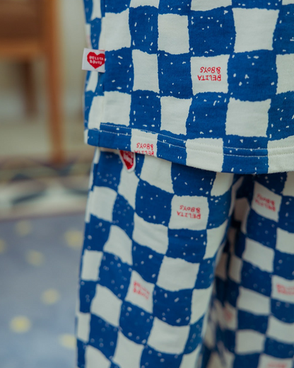 [SET] Blue Checkerboard Jogger
