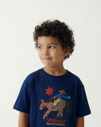 Navy Cowboy Short Sleeve Tee
