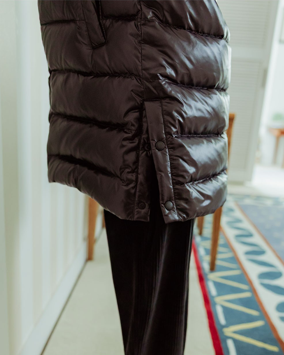 Black BB Heart Duck Down Long Jumper