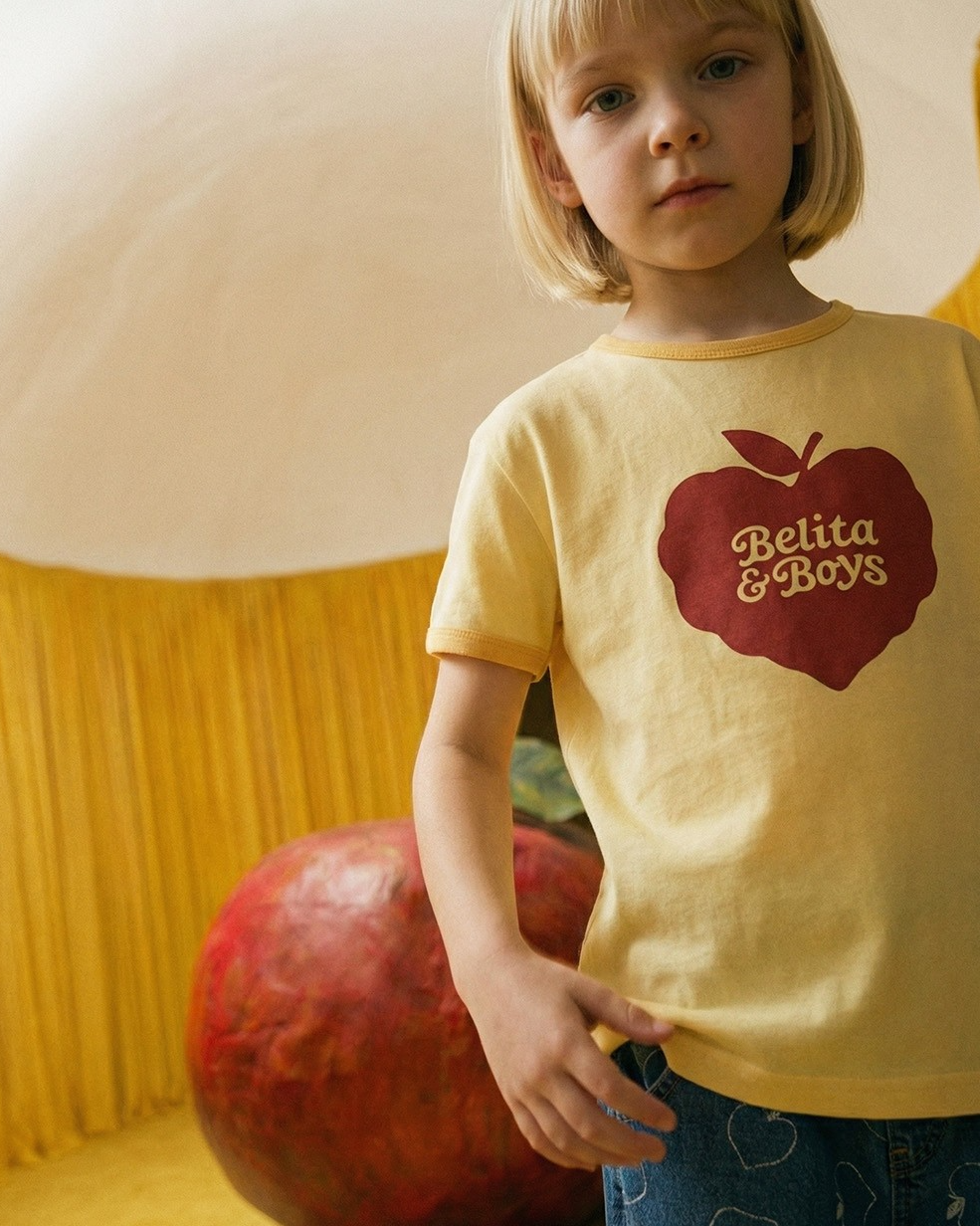 Yellow Bubble Apple Short Sleeve