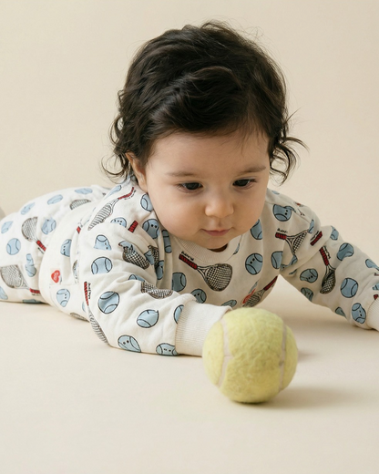[BABY SET] Ivory Tennis Pattern Jogger