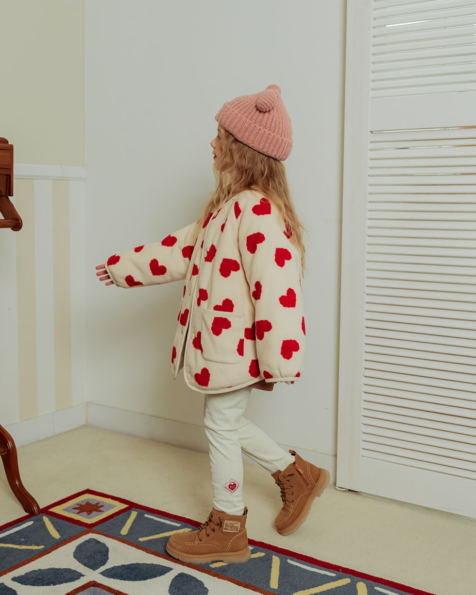 Cream Velour Rib Leggings