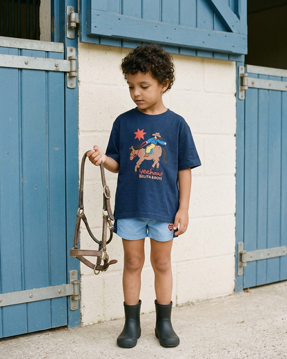 Navy Cowboy Short Sleeve Tee