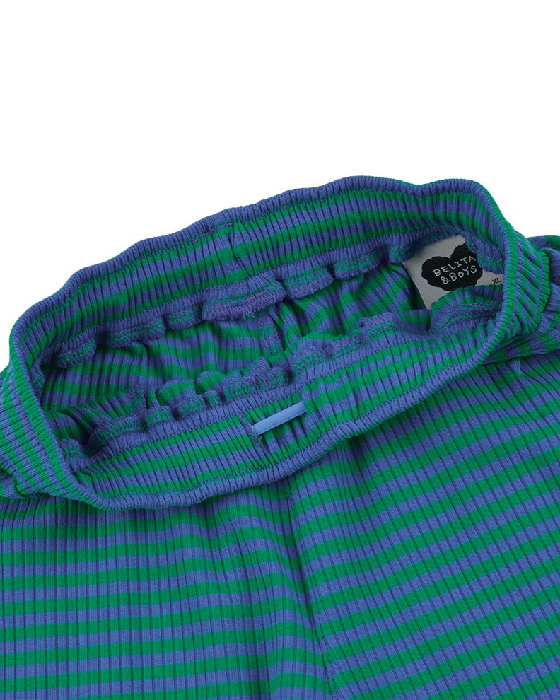 [SET] Green BB Heart Stripe Sleeveless Shorts