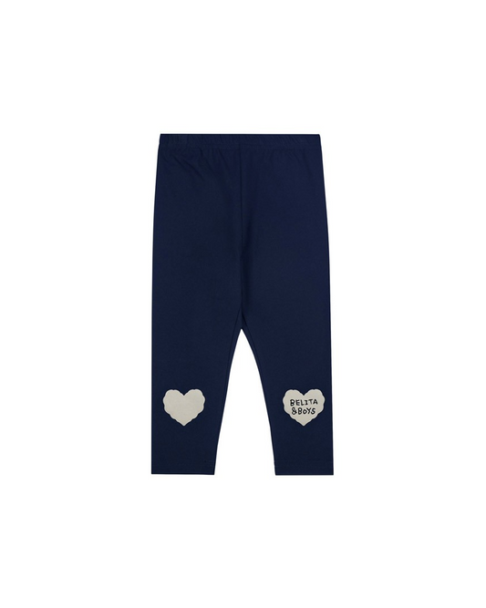 BABY Navy Knee Point Cotton Leggings