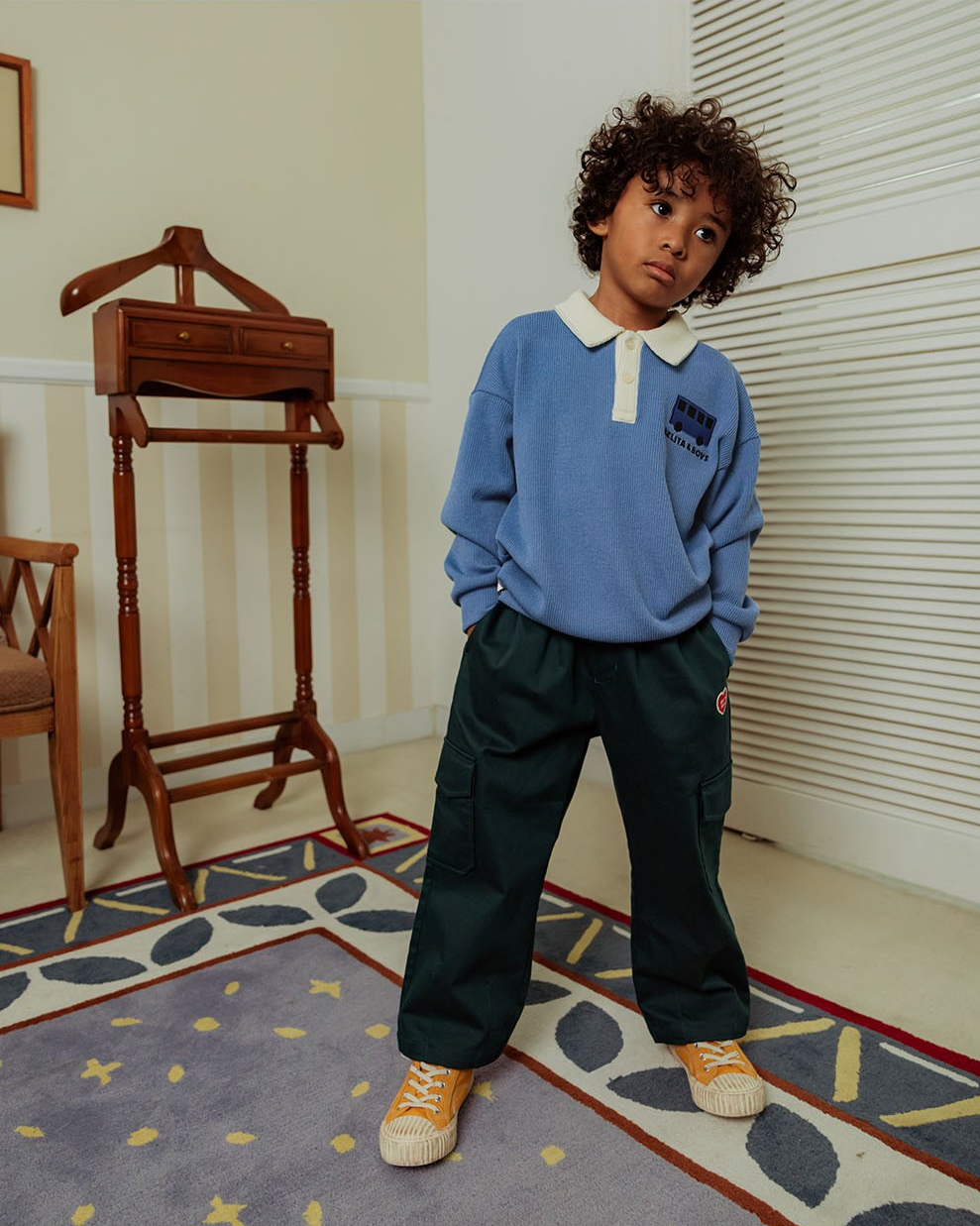 Green BB Heart Tapered Cargo Pants