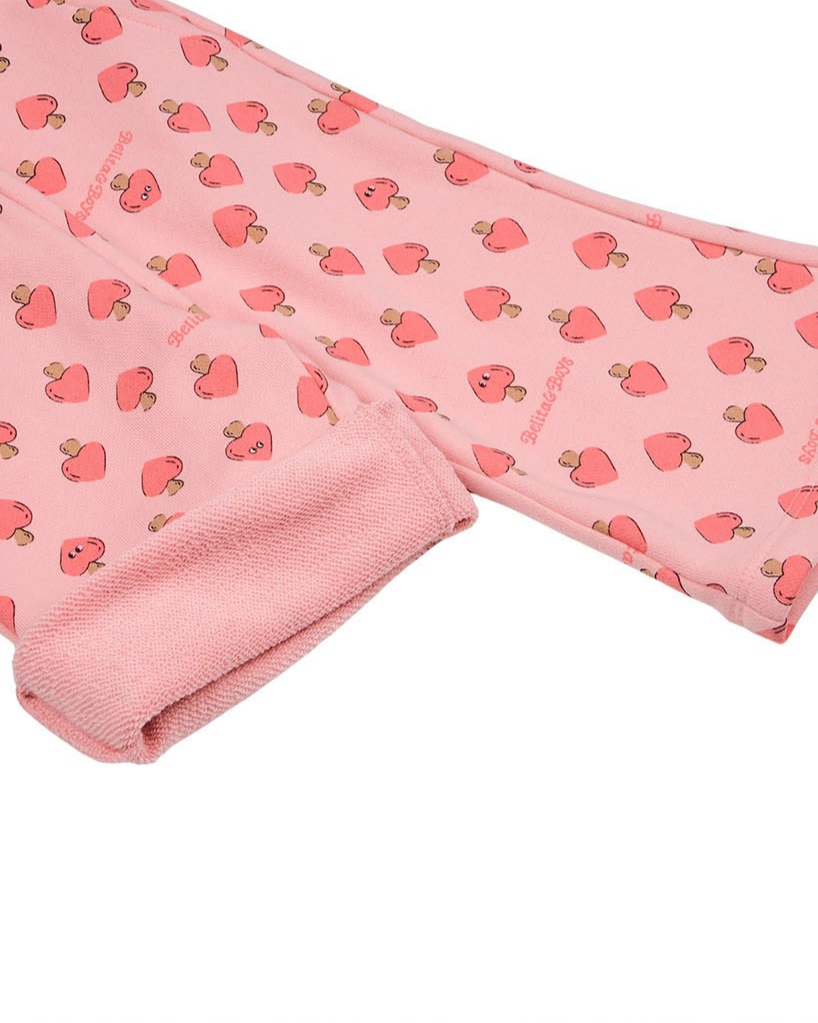 [BABY SET] Pink Mushroom Pattern Frill Jogger