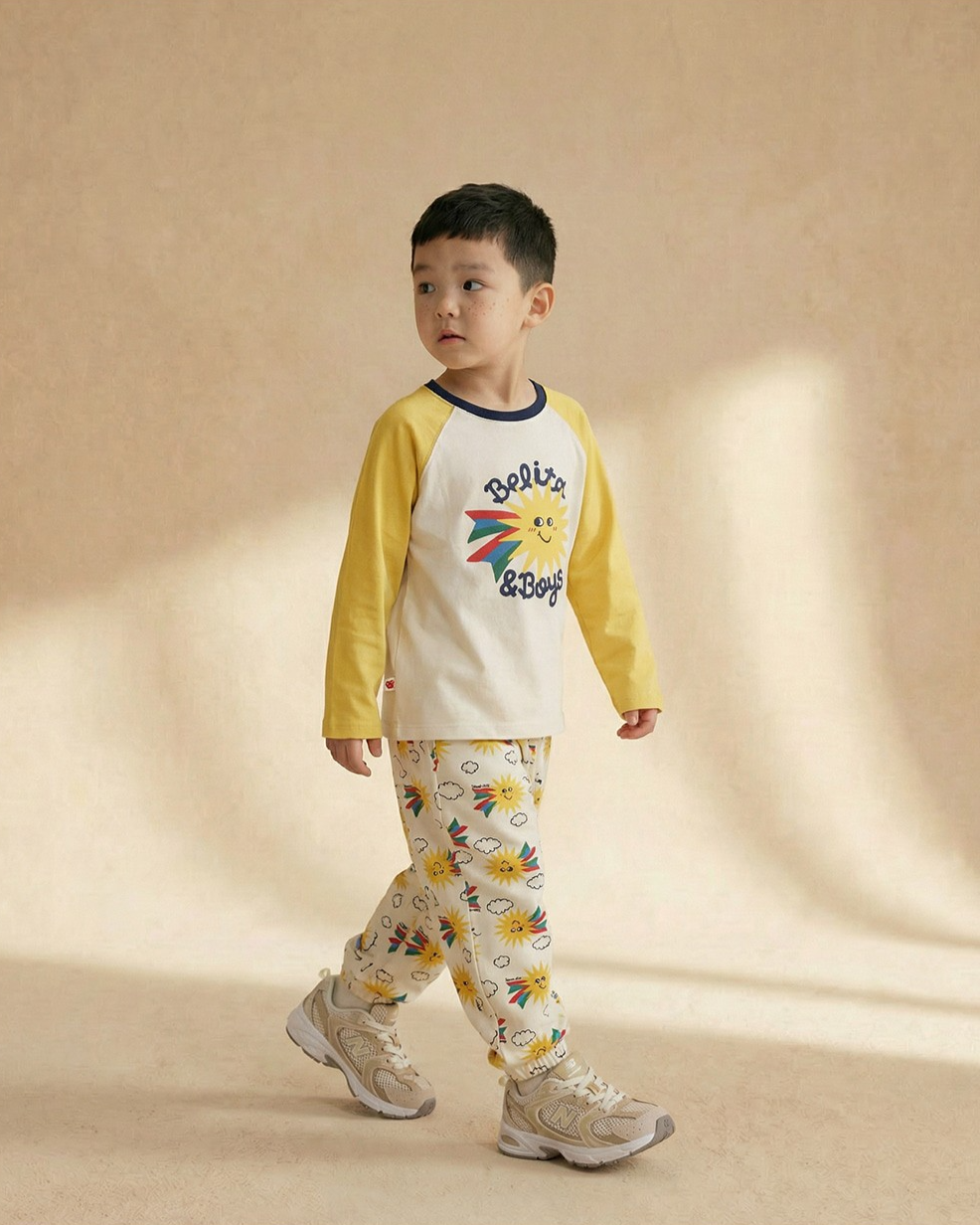 Yellow Sun Raglan Long Sleeve
