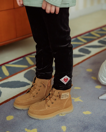 Black Velour Rib Leggings