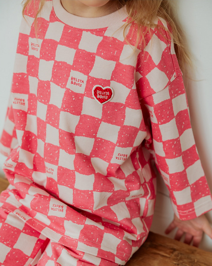 [SET] Pink Checkerboard Jogger