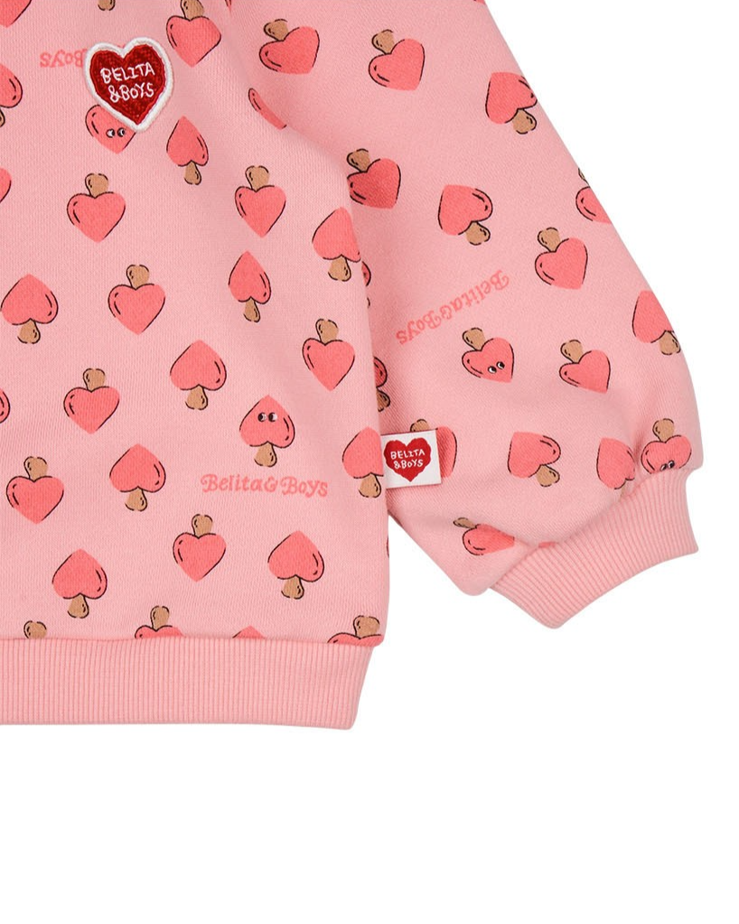 [BABY SET] Pink Mushroom Pattern Frill Jogger