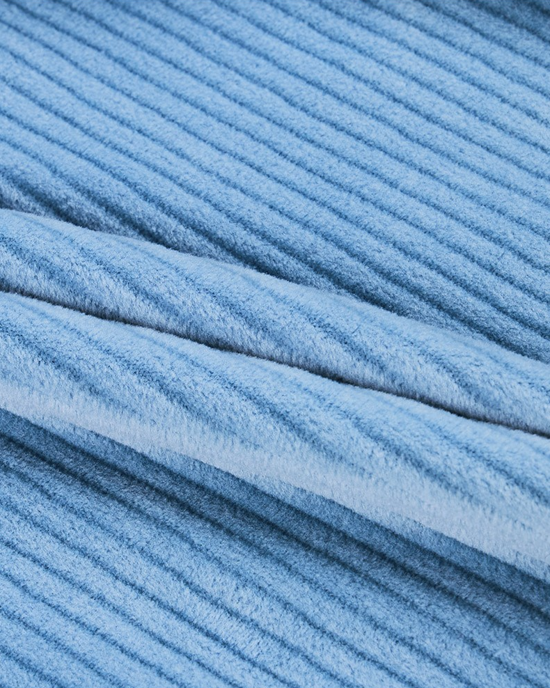 BABY Light Blue Color Block Velour Jumpsuit