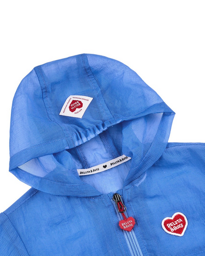 BABY Blue BB Heart Hooded Windbreaker