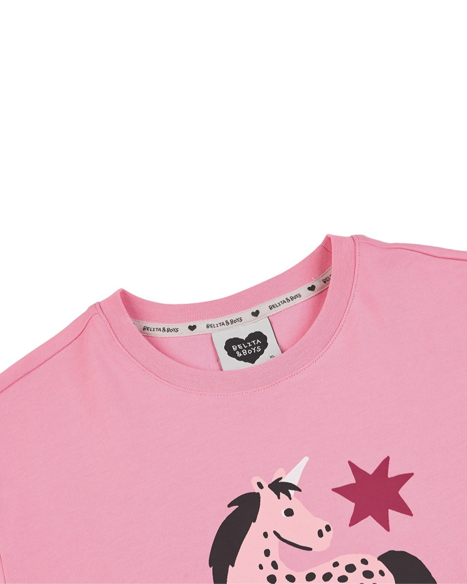 Pink Horse Graphic Short Sleeve Tee