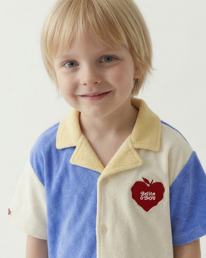 Blue Bubble Apple Terry Shorts