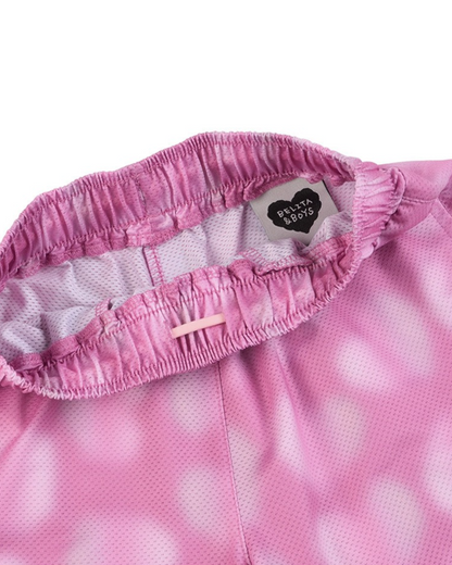 [GIRL SET] Pink Water Dye Heart Pattern Sleeveless Shorts