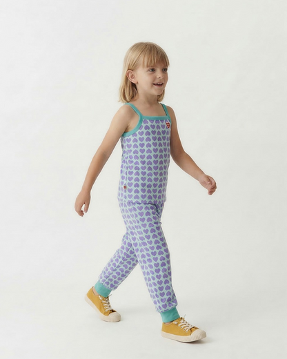 Violet BB Heart Pattern One Mile Sleeveless