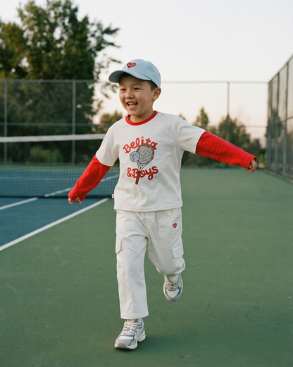 Red Tennis Layered Long Sleeve