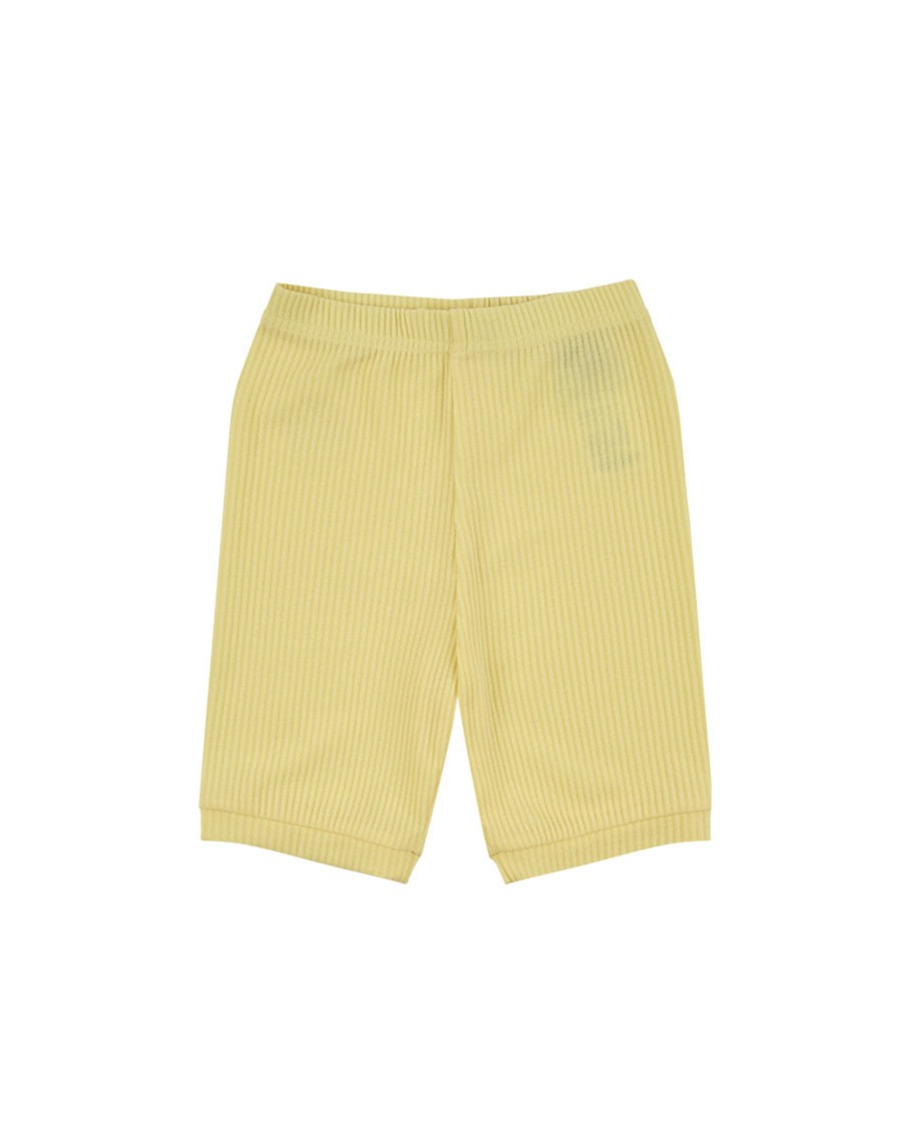 [SET] Light Yellow Colorful Stripe Short One Mile