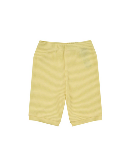 [SET] Light Yellow Colorful Stripe Short One Mile